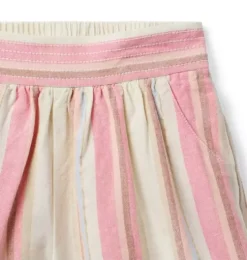 Striped Linen-Cotton Short