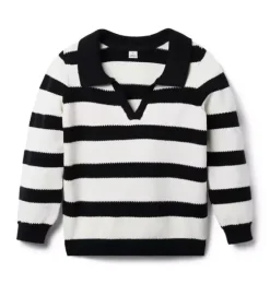 Striped Polo Sweater