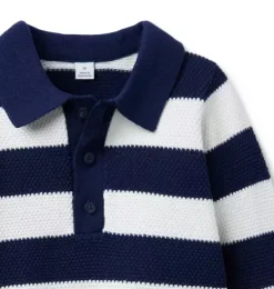 Striped Polo Sweater