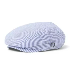 Striped Seersucker Newsboy Cap