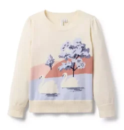 Swan Puff Sleeve Sweater