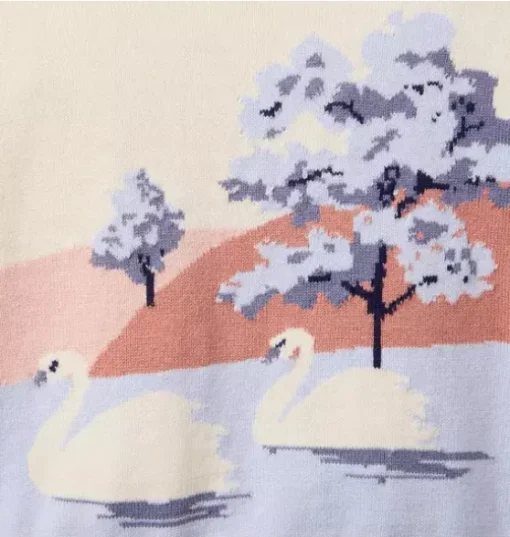 Swan Puff Sleeve Sweater