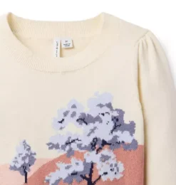 Swan Puff Sleeve Sweater