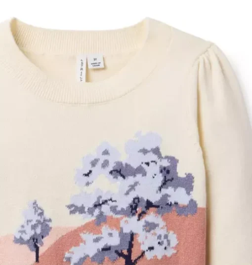 Swan Puff Sleeve Sweater