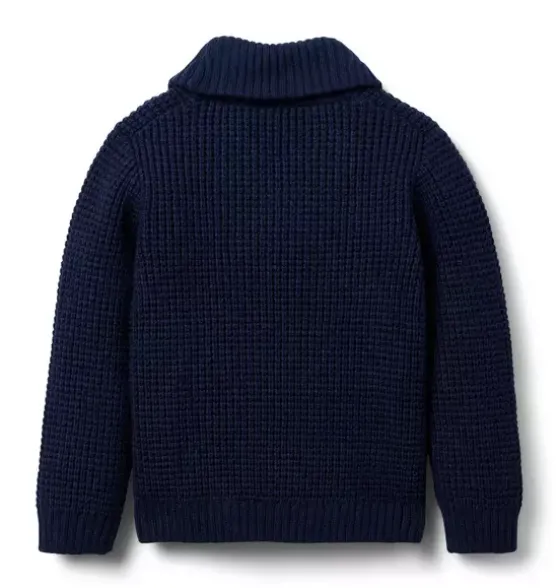 Textured Shawl Collar Sweater