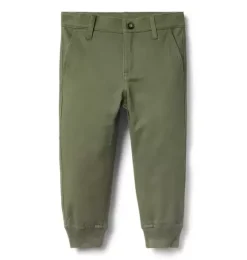 The Button Twill Jogger