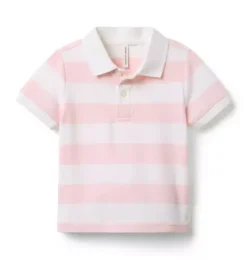 The Classic Striped Pique Polo