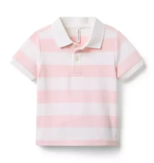 The Classic Striped Pique Polo