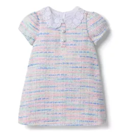 The Petal Collar Tweed Dress