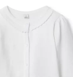 The Scallop Trim Cardigan