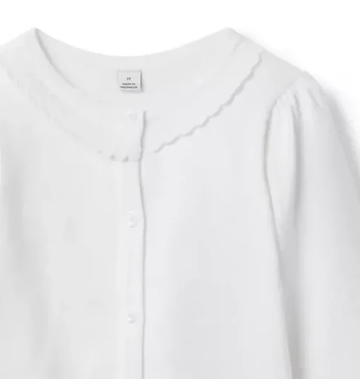 The Scallop Trim Cardigan
