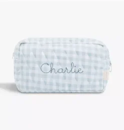 Toiletry Pouch - Blue Gingham