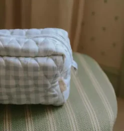 Toiletry Pouch - Blue Gingham