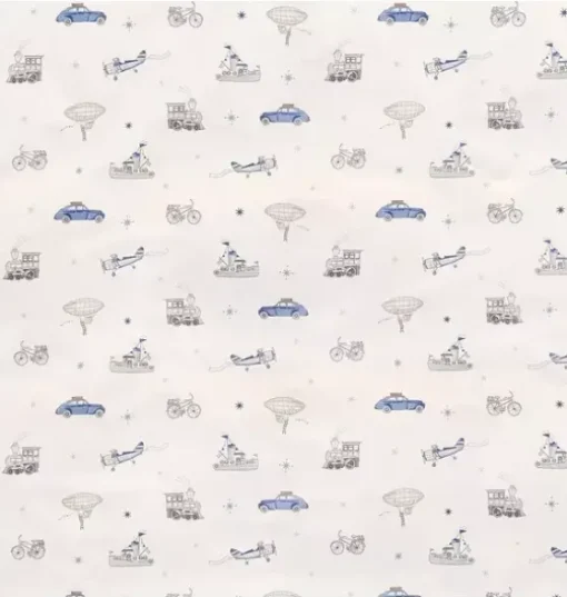Transit Treasures Toddler Duvet Set - Blue