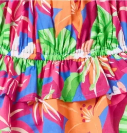 Tropical Floral Peplum Top