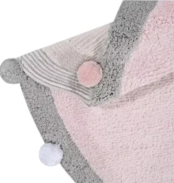 Washable Rug Bubbly Soft Pink - Grey