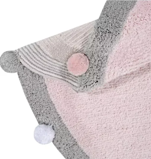 Washable Rug Bubbly Soft Pink - Grey