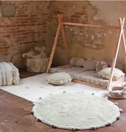 Washable Rug Hippy Dots Olive