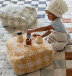 Washable Rug Kitchen Tiles Blue Sage