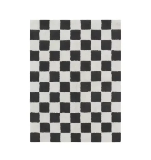 Washable Rug Kitchen Tiles Dark Grey