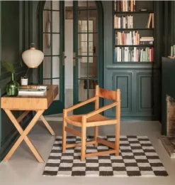 Washable Rug Kitchen Tiles Dark Grey