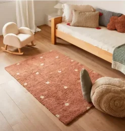 Washable Rug Mini Dot Chestnut