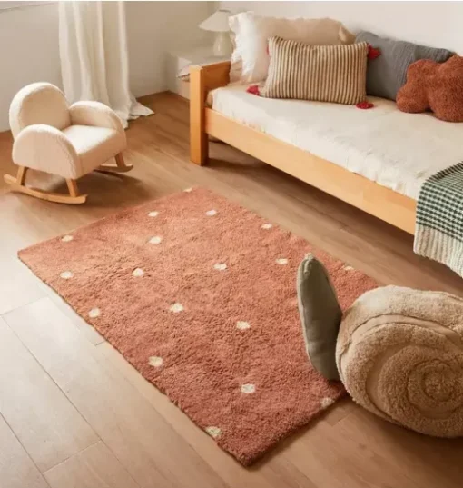 Washable Rug Mini Dot Chestnut