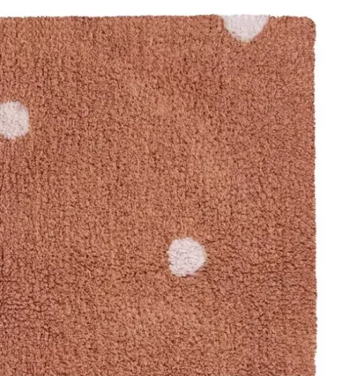 Washable Rug Mini Dot Chestnut