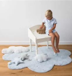 Washable Rug Puffy Dream Blue