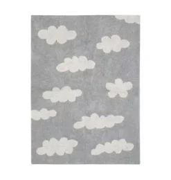 Washable Rugs Clouds Grey