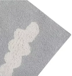Washable Rugs Clouds Grey