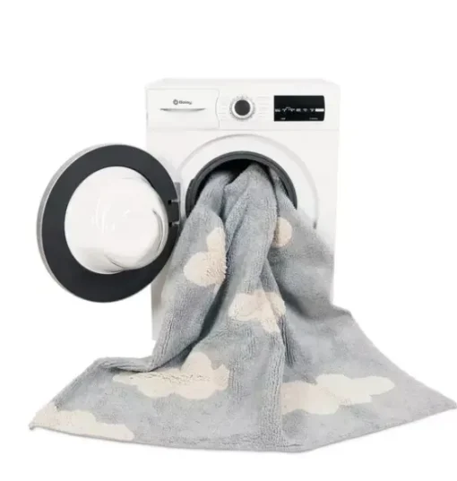 Washable Rugs Clouds Grey