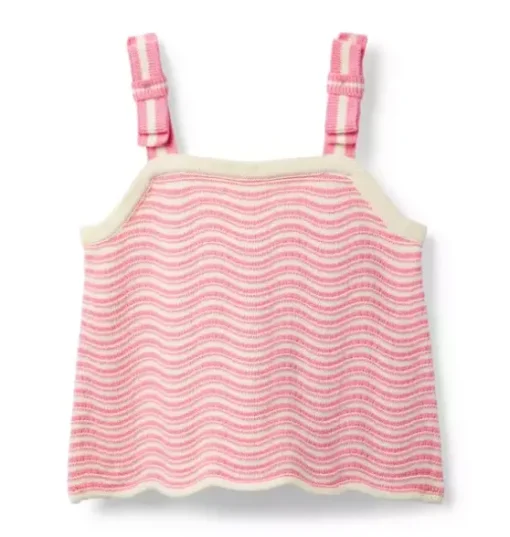 Wavy Striped Sweater Top