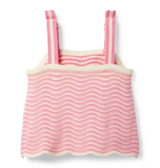 Wavy Striped Sweater Top
