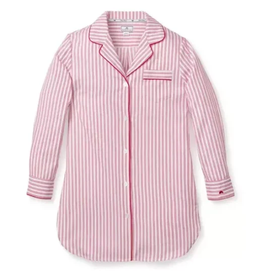 Women's Nightshirt in Antique Red Ticking