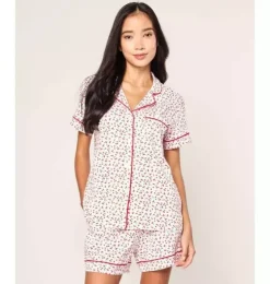 Women's Pima Short Pajama Set in Cherry Orchard