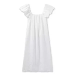 Women's Twill Ava Nightgown in White