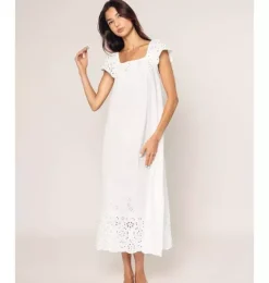 Women's Twill Ava Nightgown in White