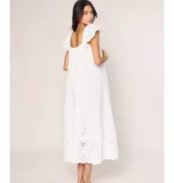 Women's Twill Ava Nightgown in White