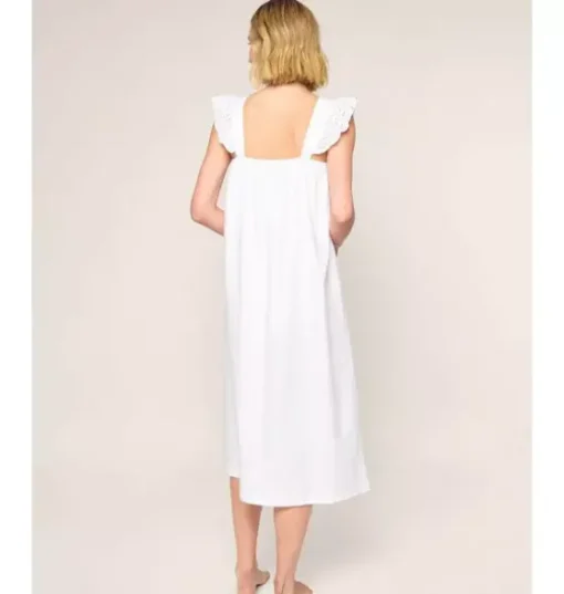 Women's Twill Clara Nightgown in White