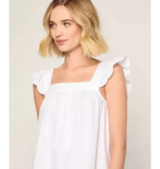 Women's Twill Clara Nightgown in White