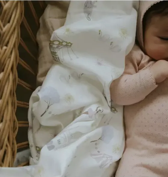 Adventures in Wonderland Swaddle - Rose