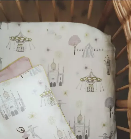 Adventures in Wonderland Crib Sheet - Rose