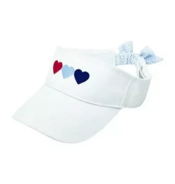 Americana Hearts Bow Visor