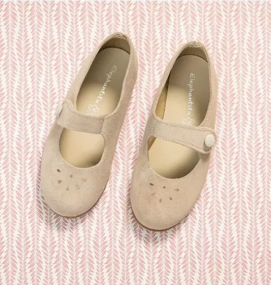 Andi Mary Jane Suede Beige