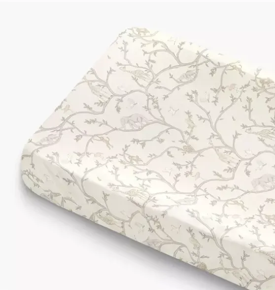 Animal Parade Changing Pad Cover - Ivory