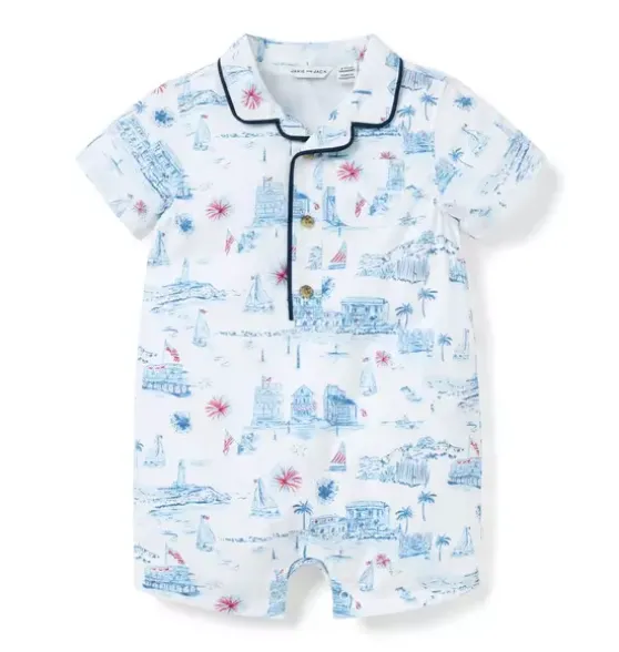 Baby Americana Toile Romper