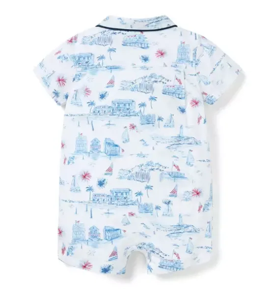 Baby Americana Toile Romper