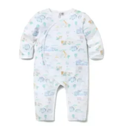 Baby Animal Friends Toile Wrap One-Piece