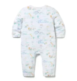 Baby Animal Friends Toile Wrap One-Piece